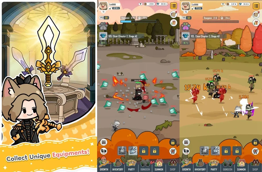 Cat Legends: Idle RPG - путешествие по подземельям с героями-котами