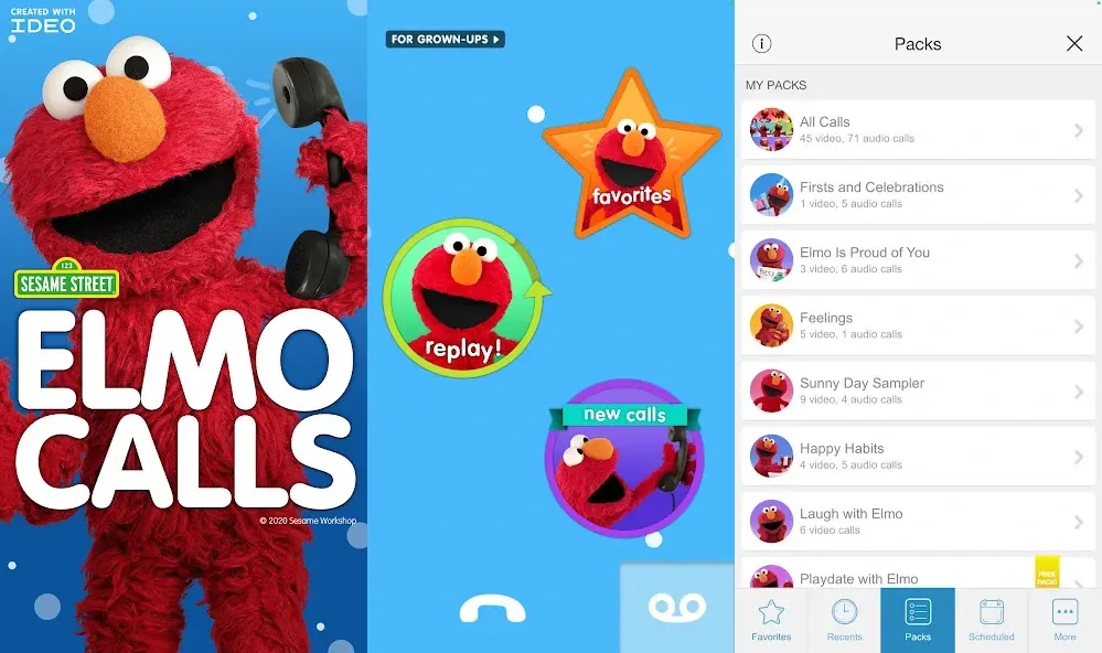 Множество различных тем в Elmo Calls by Sesame Street