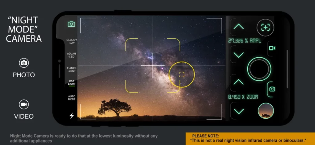 Night Mode Camera Photo Video - фотографируйте в темноте