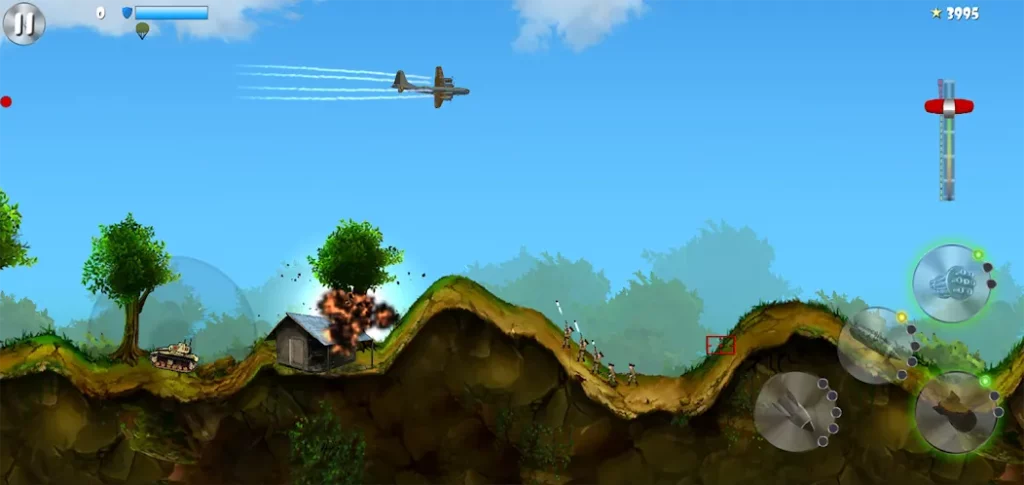 Используйте оружие правильно в игре Carpet Bombing 3