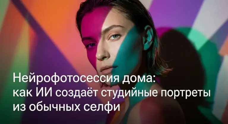 Нейрофотосессия дома: как ИИ создаёт студийные портреты из обычных селфи